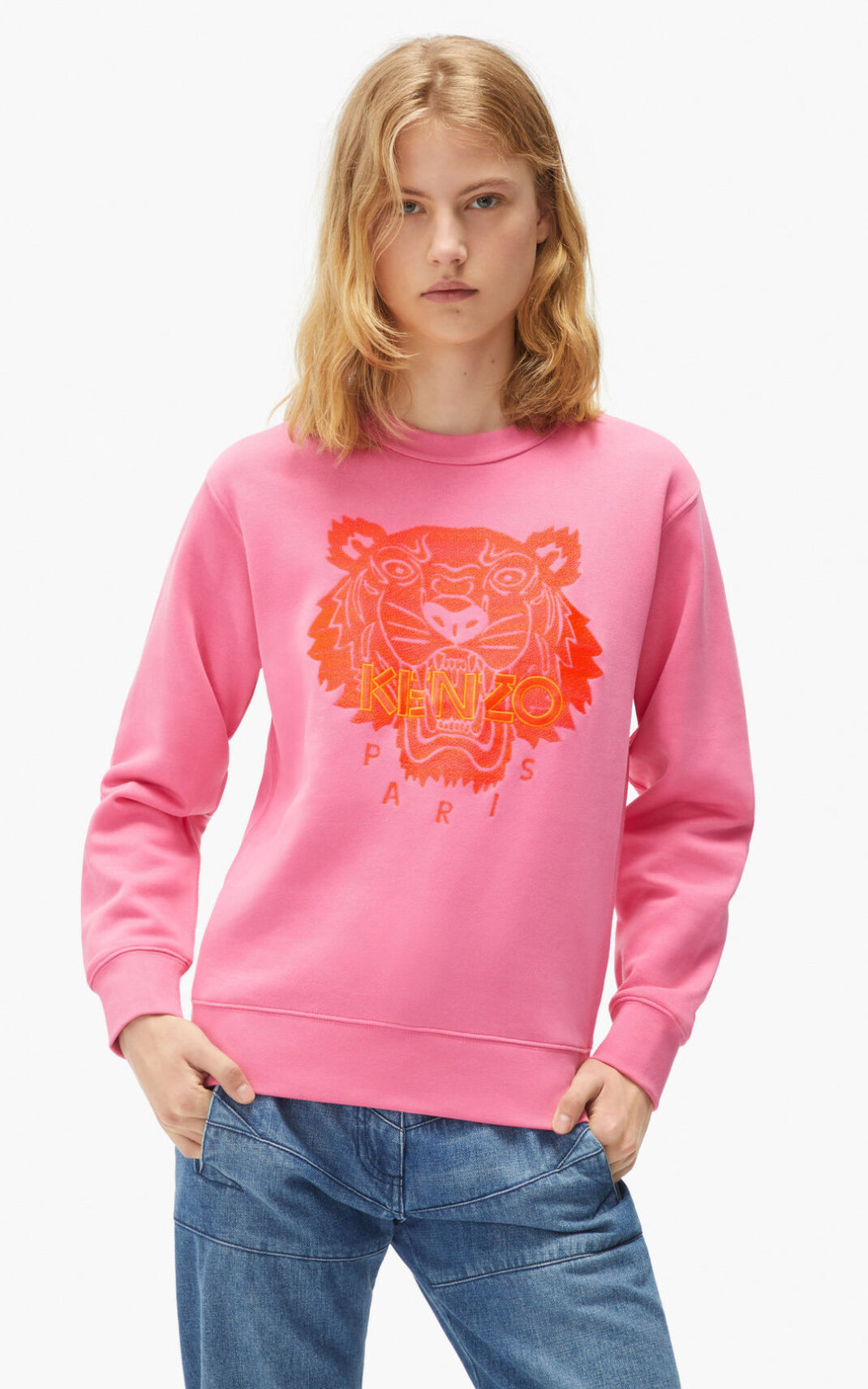 Kenzo Tiger Sweatshirt Dame - Lyserød DK-437255